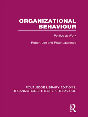 cover image of Organizational Behaviour (RLE